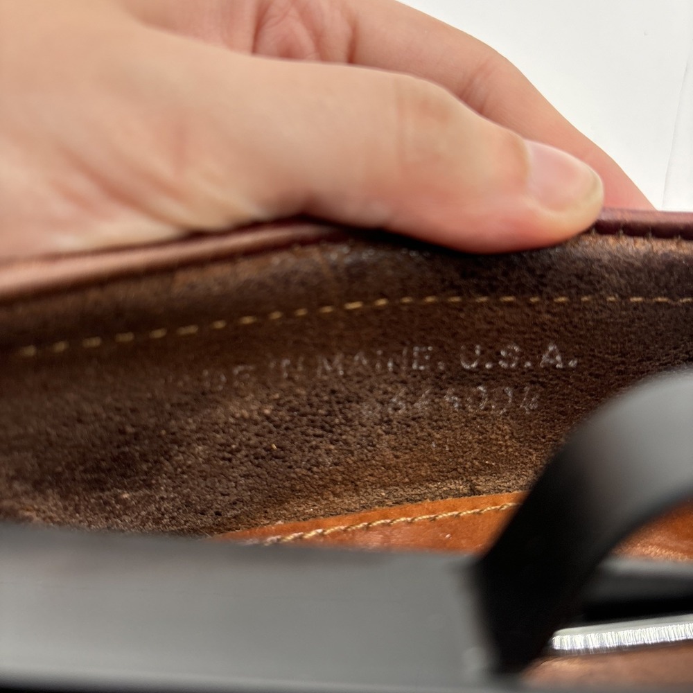 Rancourt & Co Penny Loafer Men's 10.5 D Leather Red Brown Made in USA READ - Picture 16 of 16